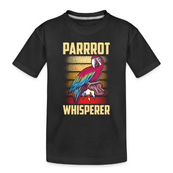 Perroquet Chuchotant Perroquet Chuchoteur Perroquets Doux Perroquets - T-shirt bio Premium Enfant - noir - Devant
