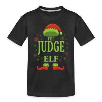Juge Elfe de Noël - T-shirt bio Premium Enfant - noir - Devant