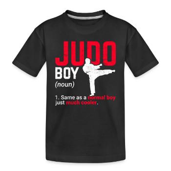Judo Boy Definition Judoka Boys Funny Martial Arts - Kinder Premium Bio T-Shirt - Schwarz - Vorne