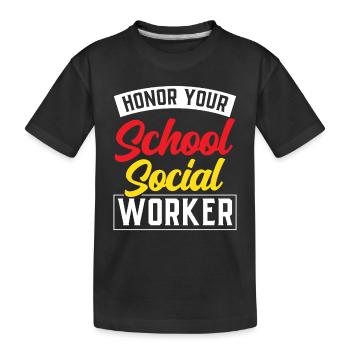 Ehre Deinen Schulsozialarbeiter Schulsozialarbeit - Kinder Premium Bio T-Shirt - Schwarz - Vorne