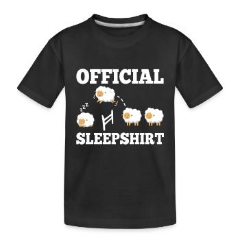 Official sleepshirt Sheep - Kids' Premium Organic T-Shirt - black - Front