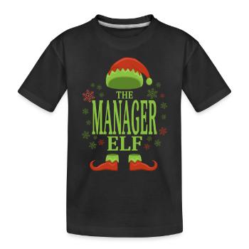 Manager Elfe de Noël - T-shirt bio Premium Enfant - noir - Devant