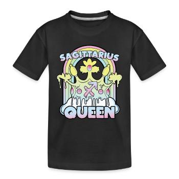 Schütze Queen - Kinder Premium Bio T-Shirt - Schwarz - Vorne