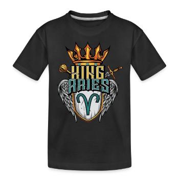 Signe du zodiaque Bélier - T-shirt bio Premium Enfant - noir - Devant
