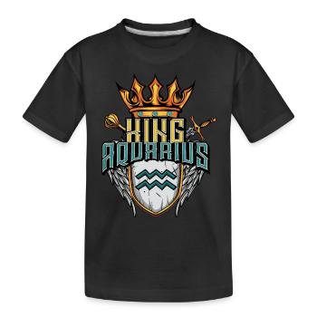 Signe du zodiaque du Verseau - T-shirt bio Premium Enfant - noir - Devant