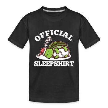 Official sleepshirt Turtle - Kids' Premium Organic T-Shirt - black - Front