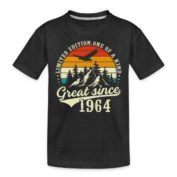 One of a kind since 1964 - Kids' Premium Organic T-Shirt - black - Front