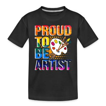 Künstler Maler Zeichnen Kunst - Kinder Premium Bio T-Shirt - Schwarz - Vorne