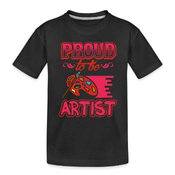 Künstler Maler Zeichnen Kunst - Kinder Premium Bio T-Shirt - Schwarz - Vorne