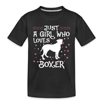 Propriétaire de chien boxeur allemand - T-shirt bio Premium Enfant - noir - Devant