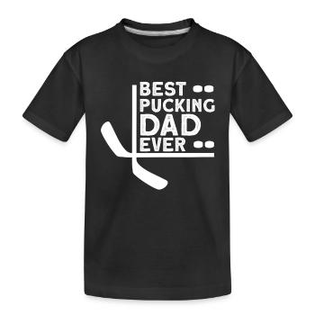 Eishockey-spieler Lustiger Eishockey-team-tormann - Kinder Premium Bio T-Shirt - Schwarz - Vorne