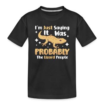 lézard, amoureux du dragon barbu, amoureux des reptiles - T-shirt bio Premium Enfant - noir - Devant