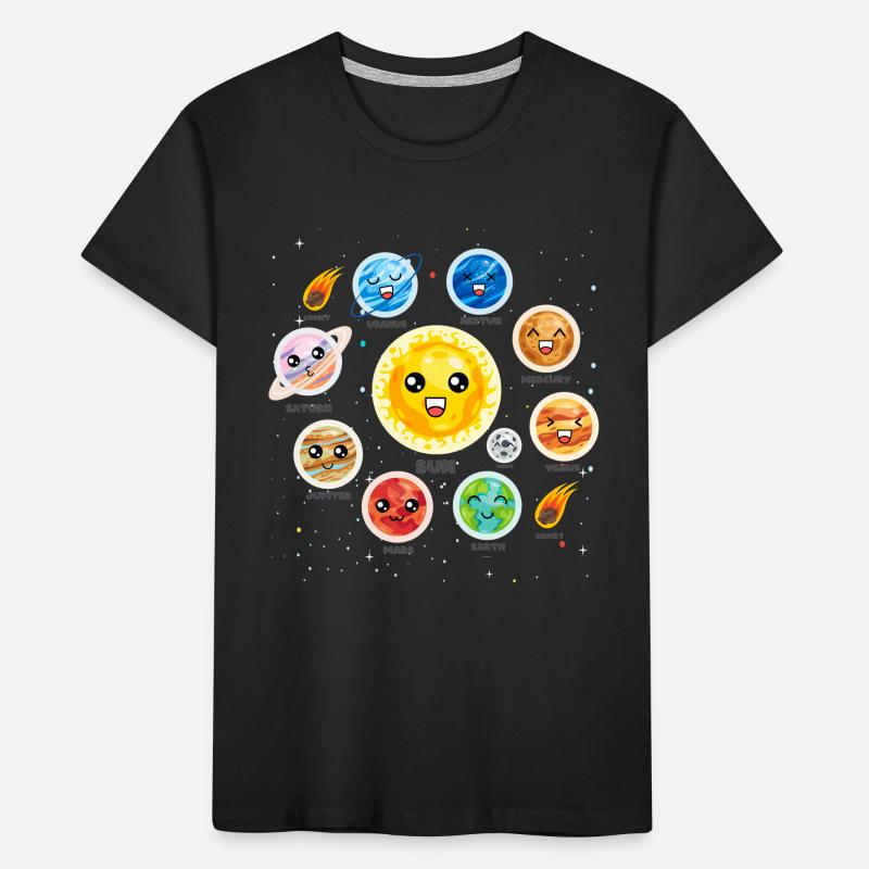 Solar System Planets Science Cute Realistic Space Kids' Premium Organic T-Shirt