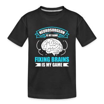 Neurologist Neurosurgery Neurosurgeon - Kids' Premium Organic T-Shirt - black - Front