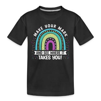 Machen Sie Sich Einen Zeichen Und Sehen Sie - Kinder Premium Bio T-Shirt - Schwarz - Vorne