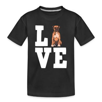 Propriétaire de chien boxeur allemand - T-shirt bio Premium Enfant - noir - Devant