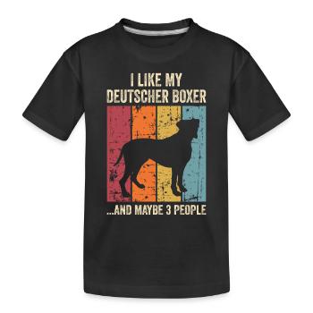 Propriétaire de chien boxeur allemand - T-shirt bio Premium Enfant - noir - Devant