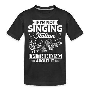 Chanteur d’opéra, voix, opéra - T-shirt bio Premium Enfant - noir - Devant