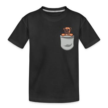 Propriétaire de chien boxeur allemand - T-shirt bio Premium Enfant - noir - Devant