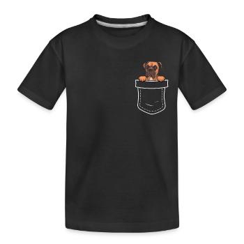 Propriétaire de chien boxeur allemand - T-shirt bio Premium Enfant - noir - Devant