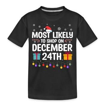Citation de Noël, Citation de Noël drôle - T-shirt bio Premium Enfant - noir - Devant