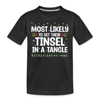 Citation de Noël, Citation de Noël drôle - T-shirt bio Premium Enfant - noir - Devant
