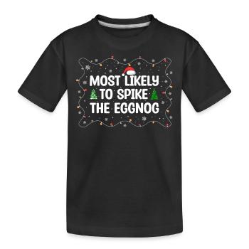 Citation de Noël, Citation de Noël drôle - T-shirt bio Premium Enfant - noir - Devant