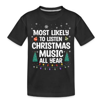 Citation de Noël, Citation de Noël drôle - T-shirt bio Premium Enfant - noir - Devant