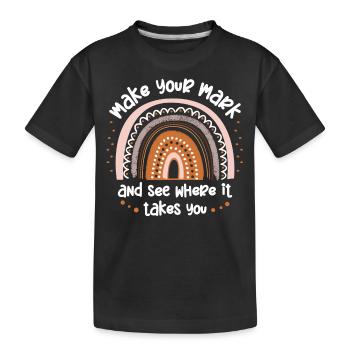 Machen Sie Sich Einen Zeichen Und Sehen Sie - Kinder Premium Bio T-Shirt - Schwarz - Vorne