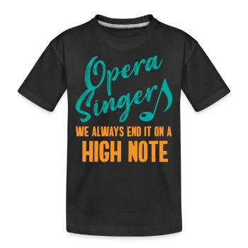Chanteur d’opéra, voix, opéra - T-shirt bio Premium Enfant - noir - Devant