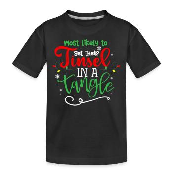 Citation de Noël, Citation de Noël drôle - T-shirt bio Premium Enfant - noir - Devant
