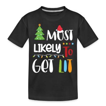 Christmas Quote, Funny Christmas Quote - Kids' Premium Organic T-Shirt - black - Front