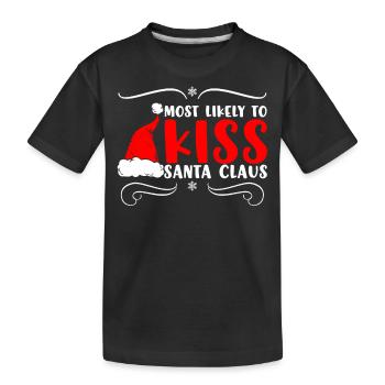 Citation de Noël, Citation de Noël drôle - T-shirt bio Premium Enfant - noir - Devant