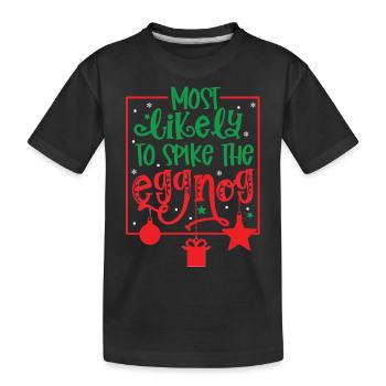 Citation de Noël, Citation de Noël drôle - T-shirt bio Premium Enfant - noir - Devant