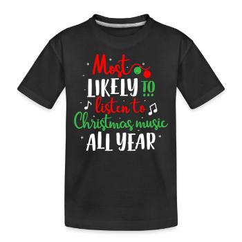 Citation de Noël, Citation de Noël drôle - T-shirt bio Premium Enfant - noir - Devant