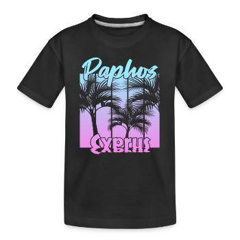 Paphos Chypre - T-shirt bio Premium Enfant - noir - Devant