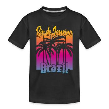 Rio de Janeiro Brazil - Kids' Premium Organic T-Shirt - black - Front