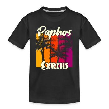 Paphos Chypre - T-shirt bio Premium Enfant - noir - Devant