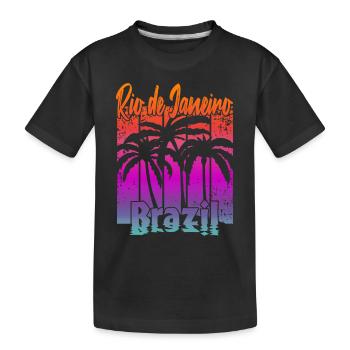 Rio de Janeiro Brazil - Kids' Premium Organic T-Shirt - black - Front
