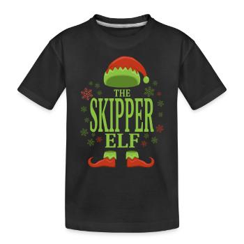 Skipper Elfe de Noël - T-shirt bio Premium Enfant - noir - Devant