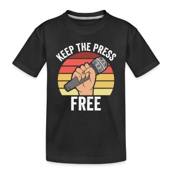 Liberté de la presse Liberté de la presse - T-shirt bio Premium Enfant - noir - Devant