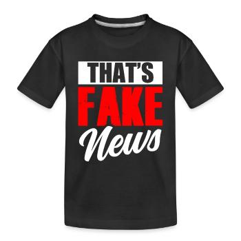 Ce sont de fausses nouvelles Loi sur la presse Liberté de la presse - T-shirt bio Premium Enfant - noir - Devant