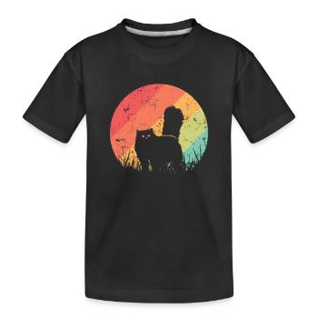 Persian Cat Pet Breed Domestic Cat - Kids' Premium Organic T-Shirt - black - Front