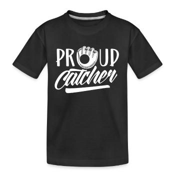 Fier receveur Hobby Baseball Catcher Player - T-shirt bio Premium Enfant - noir - Devant