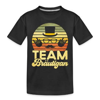 Team Bräutigam - Kinder Premium Bio T-Shirt - Schwarz - Vorne