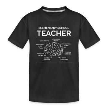 Grundschullehrerin Grundschullehrer - Kinder Premium Bio T-Shirt - Schwarz - Vorne