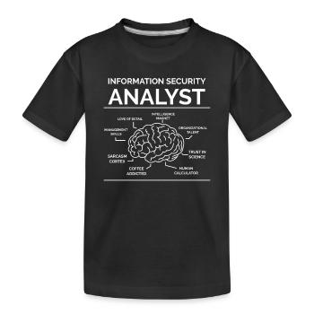 Analyste de la sécurité de l’information - T-shirt bio Premium Enfant - noir - Devant