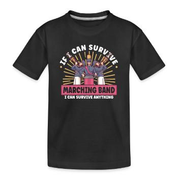 Musique de répétition de l’école clarinettiste de fanfare - T-shirt bio Premium Enfant - noir - Devant