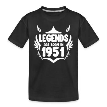 1951 - Jahrgang 1951 - Baujahr 1951 Geschenk - Kinder Premium Bio T-Shirt - Schwarz - Vorne