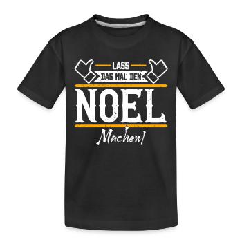 Noel Geschenkidee Geschenk Geburtstag - Kinder Premium Bio T-Shirt - Schwarz - Vorne